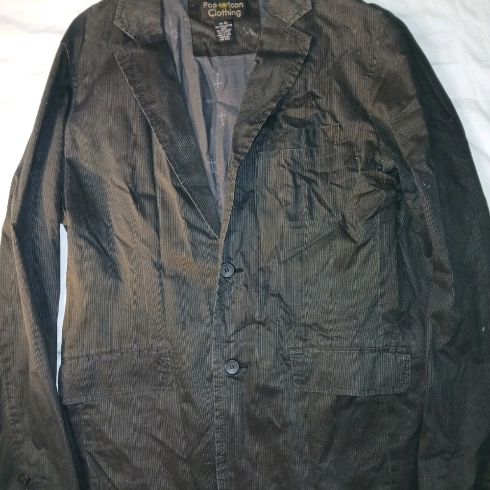 Pop Icon Clothing Mens Sport Coat Blazer XL Gray